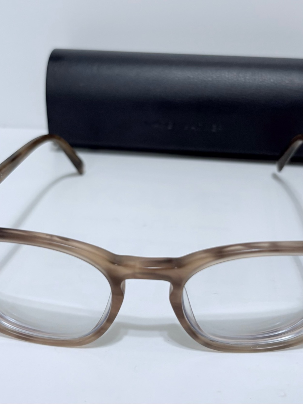 Warby Parker Women's Taupe Translucent Glasses & Case
